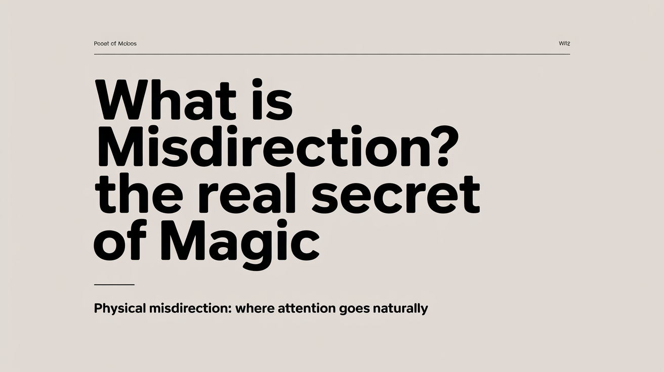 Physical Misdirection: Where Attention Goes Naturally